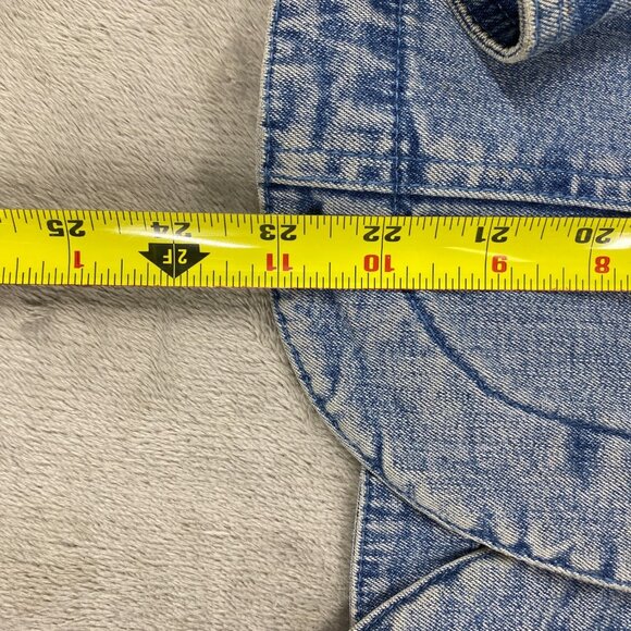 Christine Alexander Trucker Jacket Women L Blue Denim Rhinestone Mandala Crystal - Picture 7 of 16